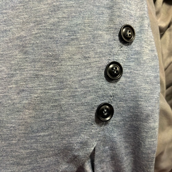 Source Unknown Blue Long Sleeve Top with Zipper - Picture 4 of 6